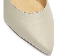 Sapatilha Slingback Bico Fino Cinza