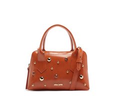 Bolsa Tote Média Pedrarias e Tachas Laranja