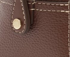 Bolsa Tote Média Costura Marrom