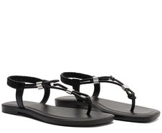 Sandália Slim Elástico Comfy Preta