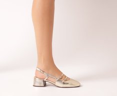 Sapatilha Boneca Slingback Milena Dourada
