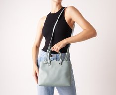 Bolsa Tote Média Divisórias Azul
