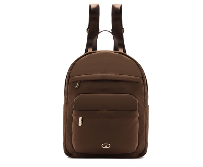 Mochila Grande Bolso Frontal Marrom