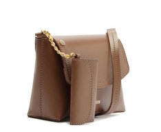 Bolsa Tiracolo Pequena Com Pouch Marrom