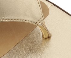 Sandália Mule Gaspéa Regular Dourada