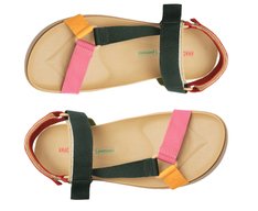 Sandália Papete Multicolor e Marrom Guaraná