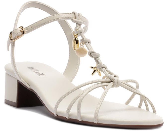 Sandália Salto Bloco Sunset Branca