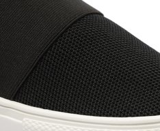 Tênis Slip On Monocolor Elástico Preto