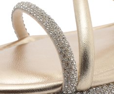 Rasteira Tiras Finas Glam Dourada