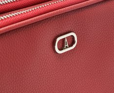 Bolsa Tiracolo Média Divisórias Metal Vermelha