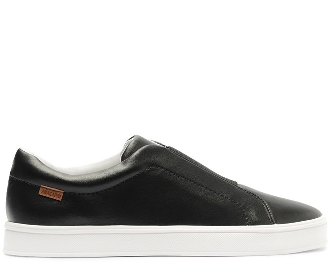 Tênis Slip On Elástico New Preto
