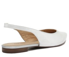 Sapatilha Slingback Bico Fino Prata