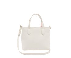 Bolsa Tote Média Lenço Estampado Branca