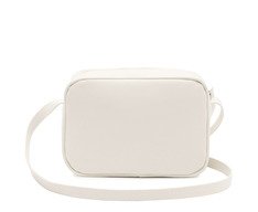 Bolsa Tiracolo Média Matelassê Triangular Arredondada Branca