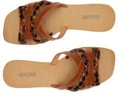 Rasteira Tiras Entrelaçadas Couro Animal Print