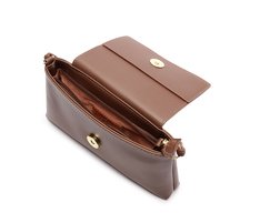 Bolsa Tiracolo Pequena Envelope Marrom