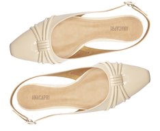 Sapatilha Slingback Tiras Verniz Branca