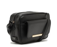 Bolsa Tiracolo Média Com Bolso Valentina Preta