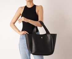 Bolsa Shopping Grande Descontruída Preta