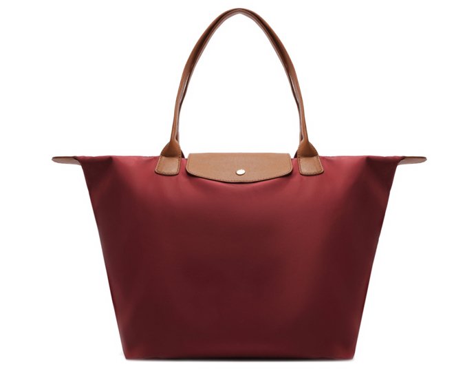 Bolsa Shopping Grande Nylon Botão Vermelha