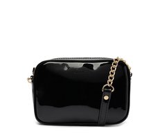 Bolsa Tiracolo Pequena Essencial Verniz Preta