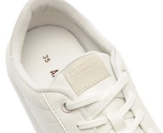 Tênis Pontilhado Basic Branco E Bege