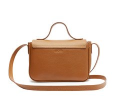 Bolsa Tiracolo Média Com Divisórias Marrom