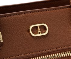 Bolsa Tote Média Zíper Marrom