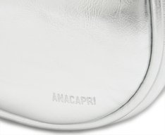 Bolsa Tiracolo Média Ondulada Platino Prata