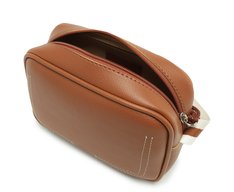 Bolsa Tiracolo Média Alça Bicolor Gorgurão Marrom