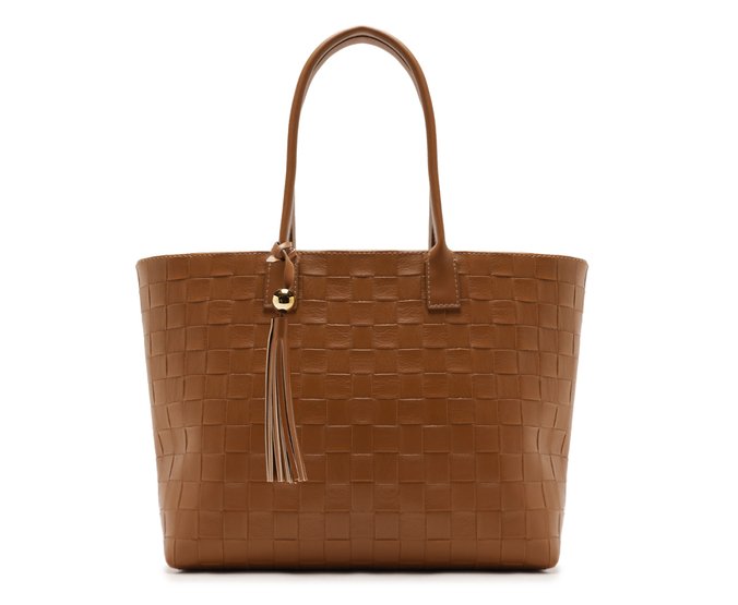 Bolsa Shopping Grande Trama Marrom