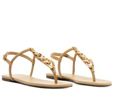 Rasteira Corrente Slim Bege