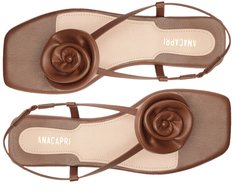Sandália Slim Flor Marrom