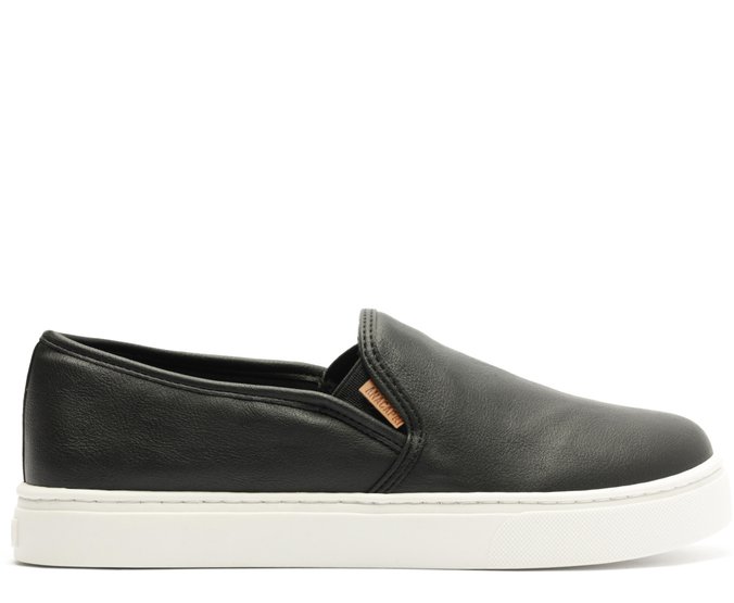 Tênis Slip On Sola Alta Liso Preto