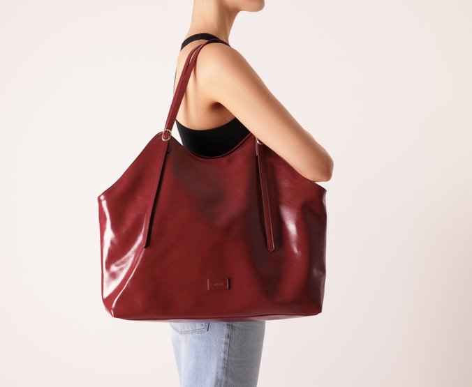 Bolsa Shopping Grande Versátil Vermelha