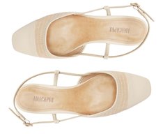 Sapatilha Slingback Palha Salto Branca