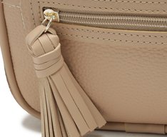 Bolsa Tiracolo Pequena Bolso Frontal Barbicacho Bege