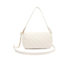 Bolsa Tiracolo Média Matelassê Triangular Branca