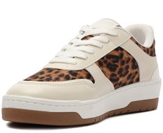 Tênis Street Recortes Emilie Branco e Animal Print
