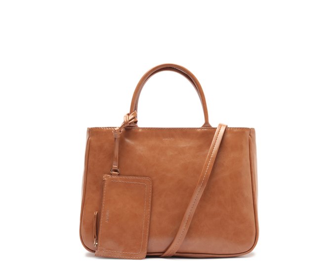 Bolsa Tote Média Bag Charm Marrom