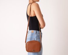 Bolsa Tiracolo Pequena Cápsula Marrom
