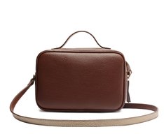 Bolsa Tiracolo Média Franjas Marrom