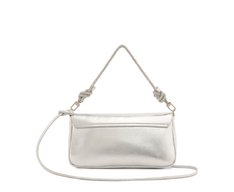 Bolsa Tiracolo Média Alça Glam Prata