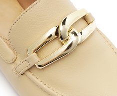 Mocassim Bridão Entrelaçado Bege