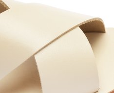 Sandália Monocolor Tiras Cruzadas Bege