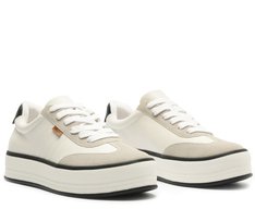 Tênis Flatform Branco Listra Preta