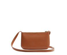 Bolsa Tiracolo Pequena Cordão Entrelaçado Marrom