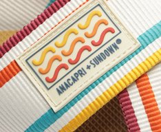 Rasteira Tiras Cruzadas Gorgurão Sundown Multicolor