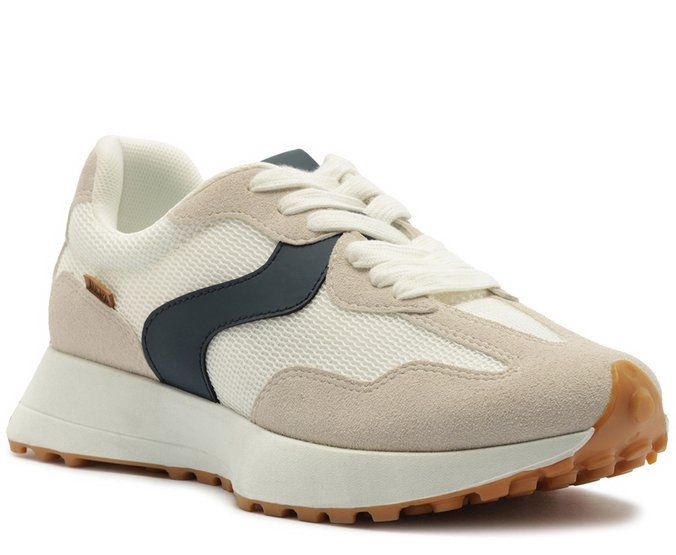 Tênis Sporty Recortes Cinza e Azul