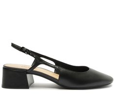 Sapatilha Slingback Basic Salto Bloco Preta